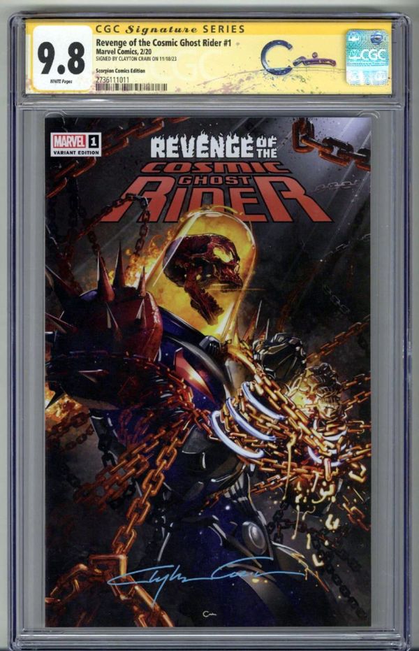 Image for REVENGE OF THE COSMIC GHOST RIDER #1 CGC 9.8 SS SIGNED CLAYTON CRAIN VARIANT