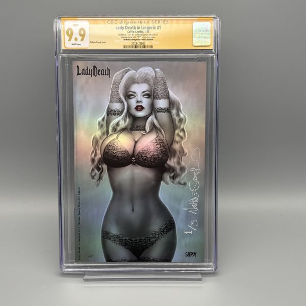 Image for Lady Death in Lingerie #1 CGC 9.9 Signed by Nathan Szerdy