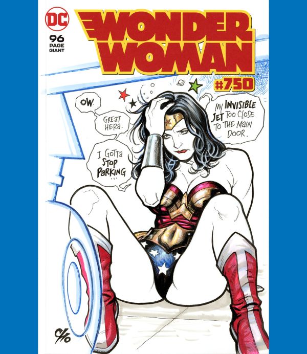 Image for Wonder Woman Meets the Invisible Jet sketch cover by Frank Cho
