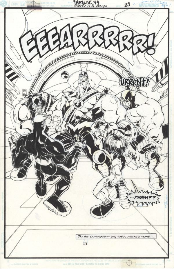Image for Impulse #74, page 21 Original Splash Page by Carlo Barberi and Juan Vlasco