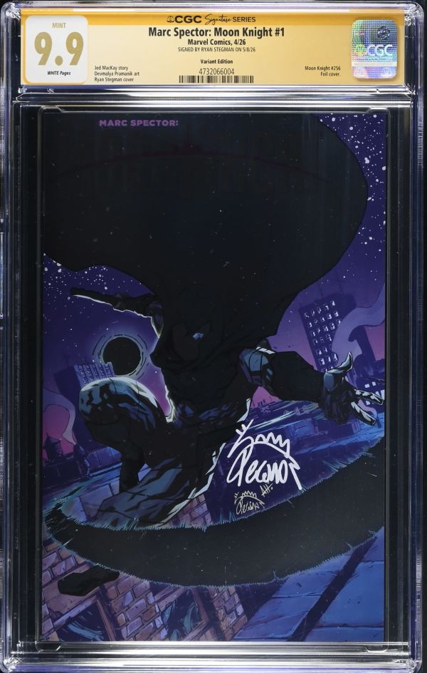 Image for Marc Spector: Moon Knight #1 CGC 9.9 Signed by Ryan Stegman
