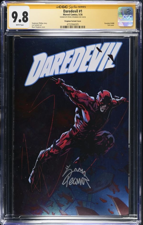 Image for Daredevil #1 CGC 9.8 Signed by Ryan Stegman