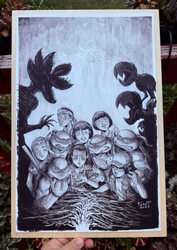 Image for Stranger Things TMNT Issue #2 Cover A by Fero Pe
