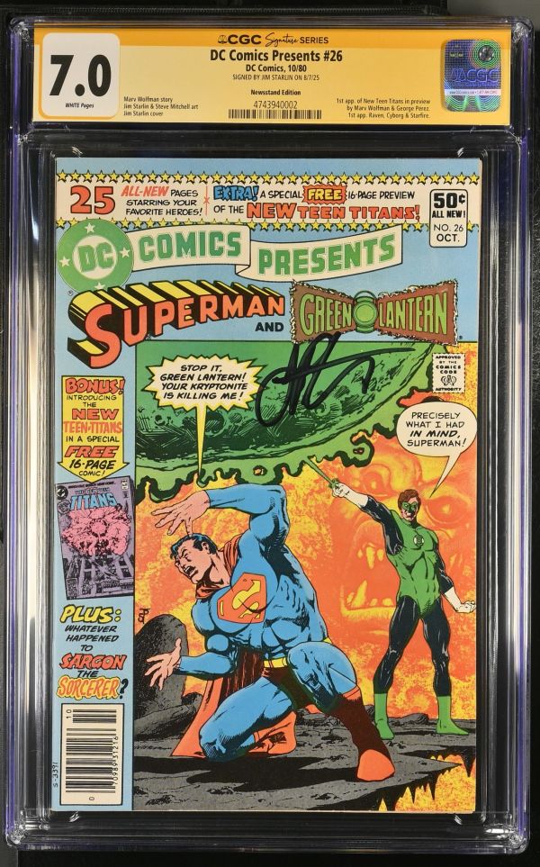 Image for DC Comics Presents #26 CGC 7.0 Signed by Jim Starlin