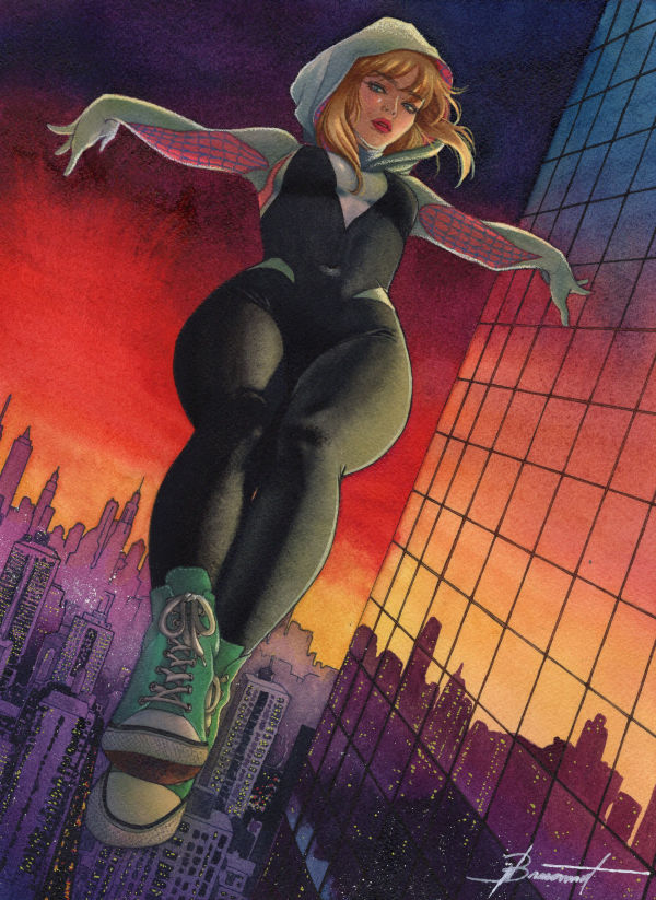 Image for Spider Gwen Traditional Art by Nathalie Braconnot
