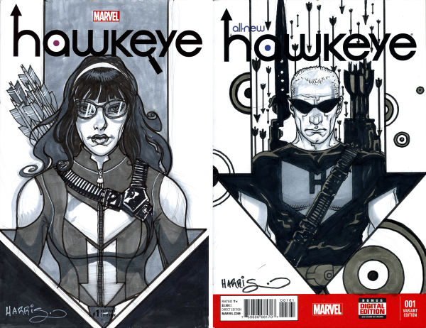 Image for Tony Harris Hawkeye Sketch Covers Lot