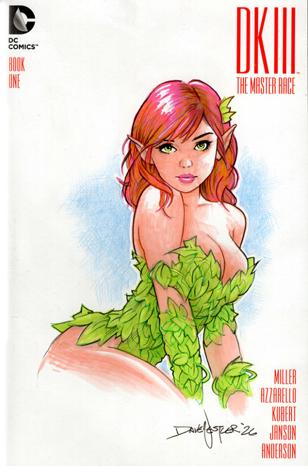 Image for "Poison Ivy" sketch cover, mixed medium