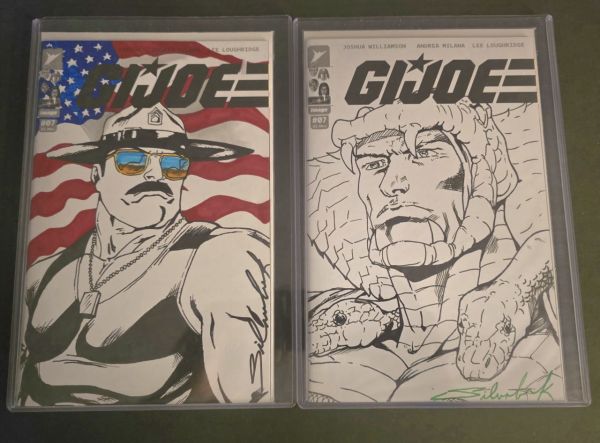 Image for GI JOE 2-Panel Sketch Cover Slaughter and Serpentor