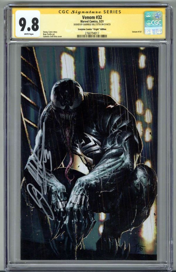 Image for VENOM #32 CGC 9.8 SS SIGNED GABRIELE DELL'OTTO VIRGIN VARIANT LOW POP RARE