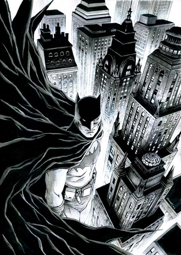 Image for Original Batman Variant Cover Art by Salvador Sanz