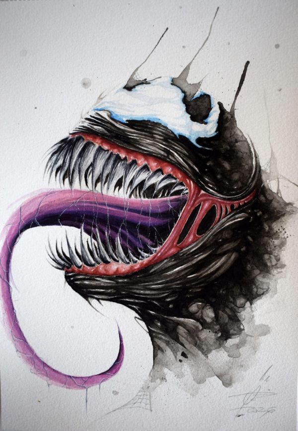 Image for Venom Watercolor Illustration