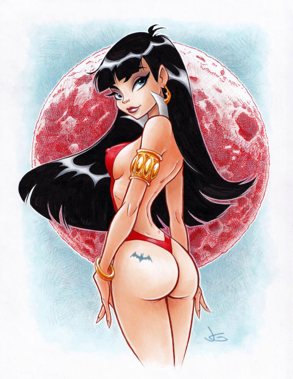 Image for Original Vampirella inspired Commission by Jack Gray 8.5x11