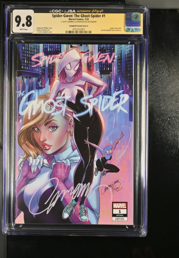 Image for Spider-Gwen: The Ghost-Spider #1 CGC 9.8 Signed by J. Scott Campbell