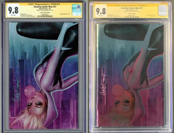 Image for AMAZING SPIDER MAN #37 SET CGC 9.8 SS SIGNED NATHAN SZERDY VIRGIN VARIANT FOIL