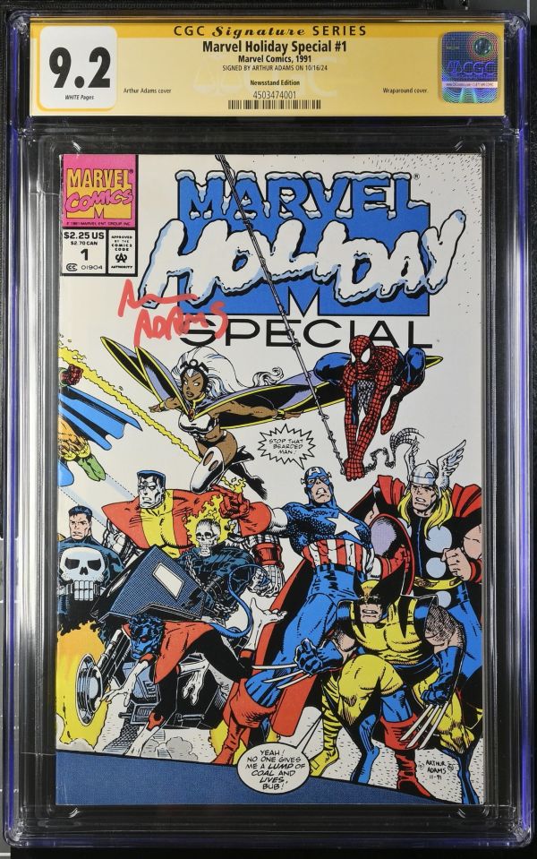 Image for Marvel Holiday Special #1 CGC 9.2 Signed by Arthur Adams