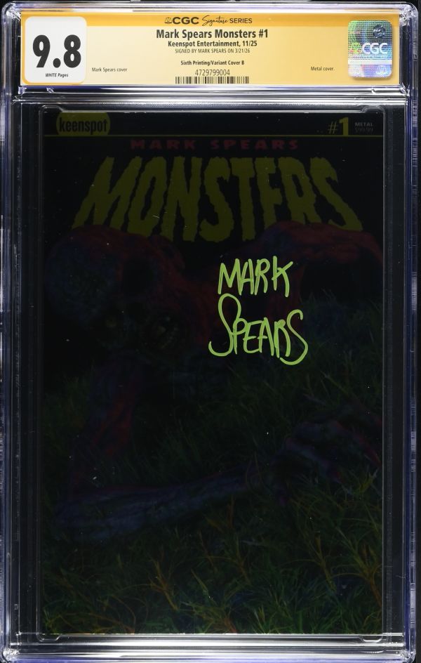 Image for Mark Spears Monsters #1 CGC 9.8 Signed by Mark Spears
