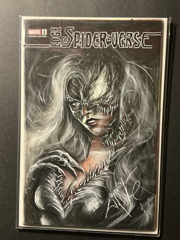 Image for Venomized Black Cat Glow-in-the-Dark Sketch by Wil Shrike