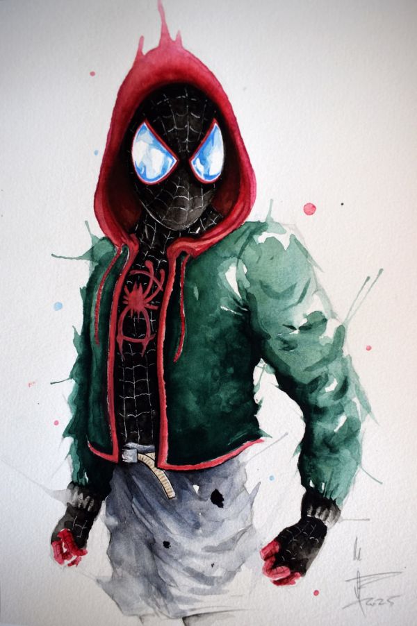 Image for Miles Morales  Watercolor Art
