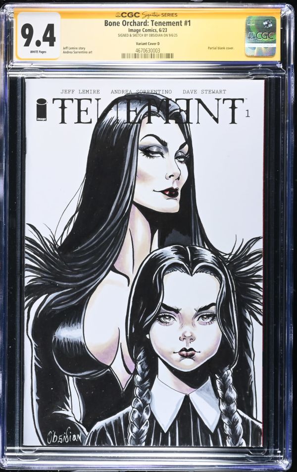Image for Bone Orchard: Tenement #1 CGC 9.4 Signed & Sketched by Obsidian