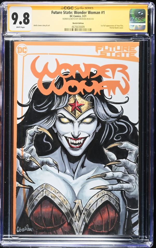 Image for Future State: Wonder Woman #1 CGC 9.8 Signed & Sketched by Obsidian