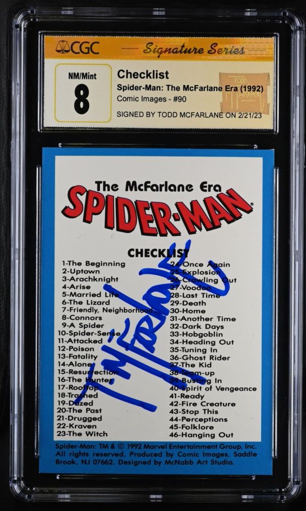 Image for Checklist #90 CGC 8 Signed by Todd Mcfarlane