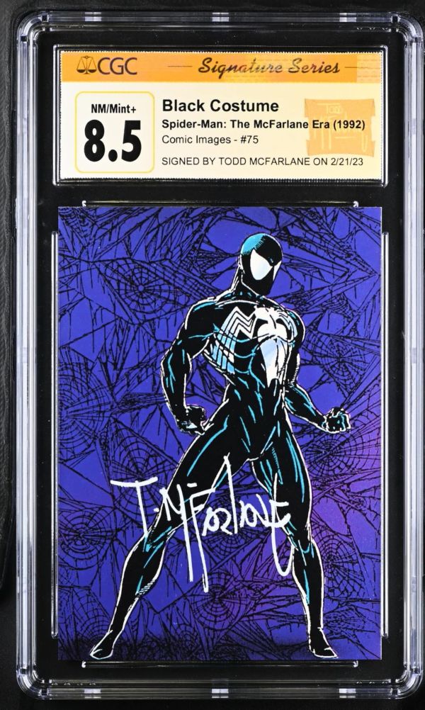 Image for Black Costume #75 CGC 8.5 Signed by Todd Mcfarlane