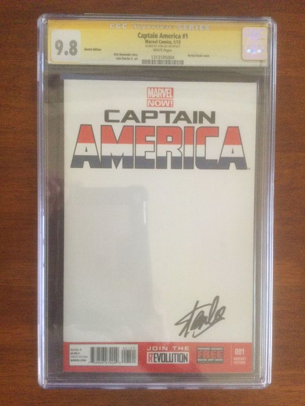 Image for Captain America #1 Sketch Edition CGC 9.8 Signed