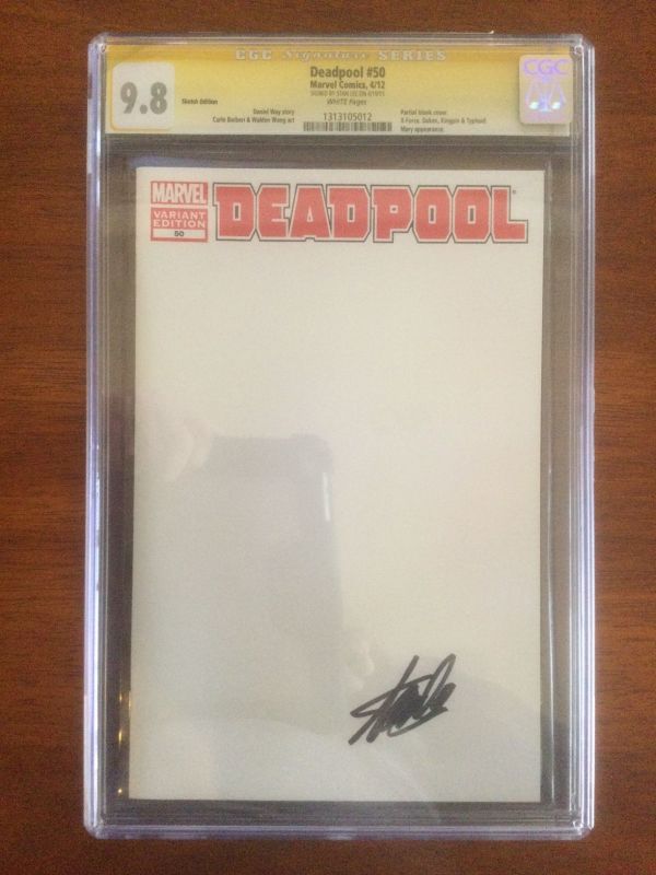 Image for Deadpool #50 Sketch Edition CGC 9.8 Signed