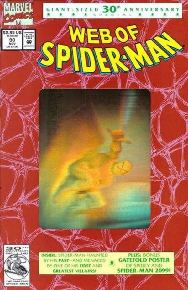 Image for Web of Spider-Man #90 Second Print Cover (1992) NM- 9.2