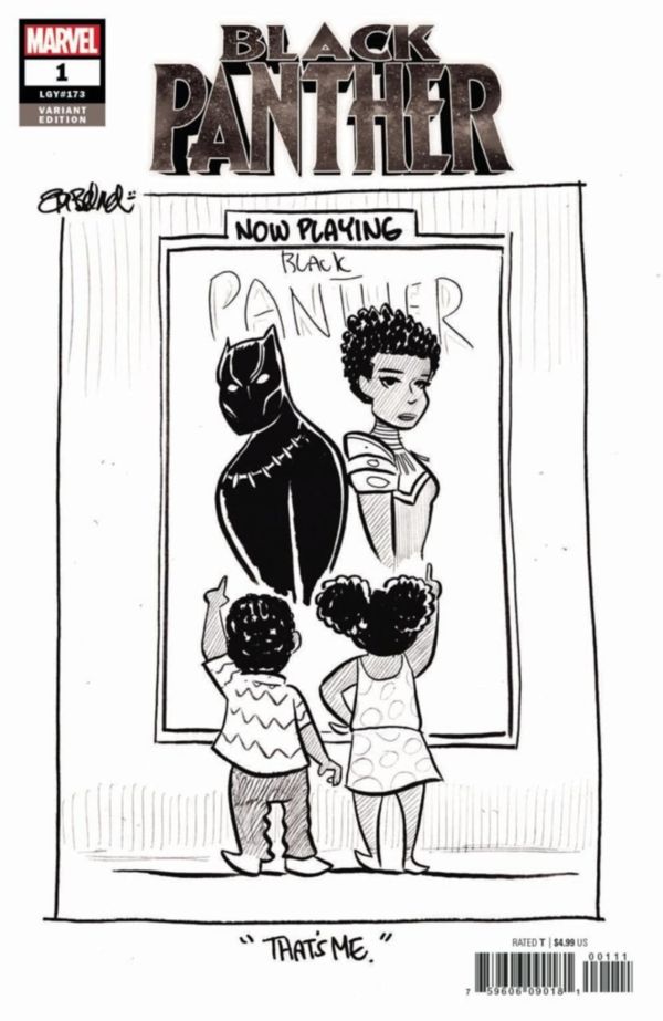 Image for Black Panther #1 Beland Sketch Cover (2018) NM+ 9.6