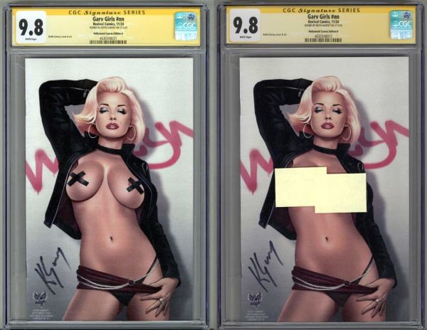 Image for GARV GIRLS SET CGC 9.8 SS SIGNED KEITH GARVEY MARILYN FAN CANVAS EDITION A/B
