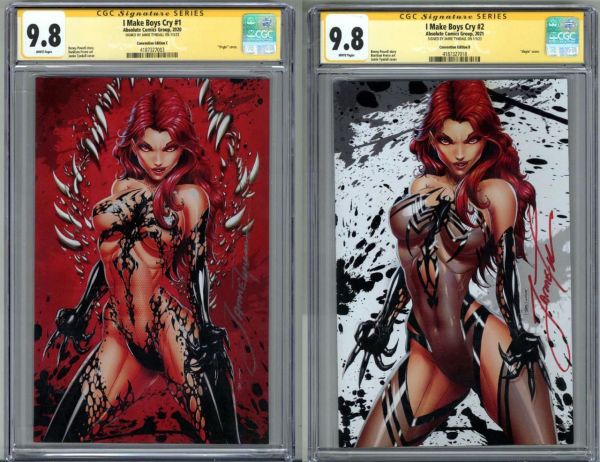 Image for I MAKE BOYS CRY #1/#2 SET CGC 9.8 SS SIGNED JAMIE TYNDALL VIRGIN EDITION A/B