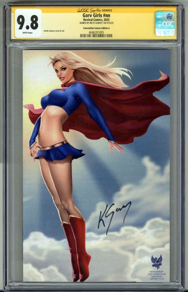 Image for GARV GIRLS CGC 9.8 SS SIGNED KEITH GARVEY SUPERGIRL CONVENTION CANVAS /25 POP 1