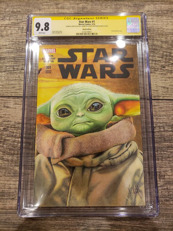 Image for Star Wars #1 Sketch Edition CGC 9.8 Signed & Sketched by Bill Crabb