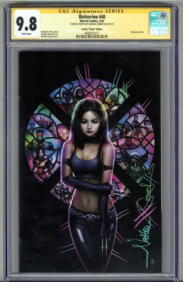 Image for WOLVERINE #40 CGC 9.8 SS SIGNED REMARK NATHAN SZERDY VIRGIN VARIANT EDITION X-23