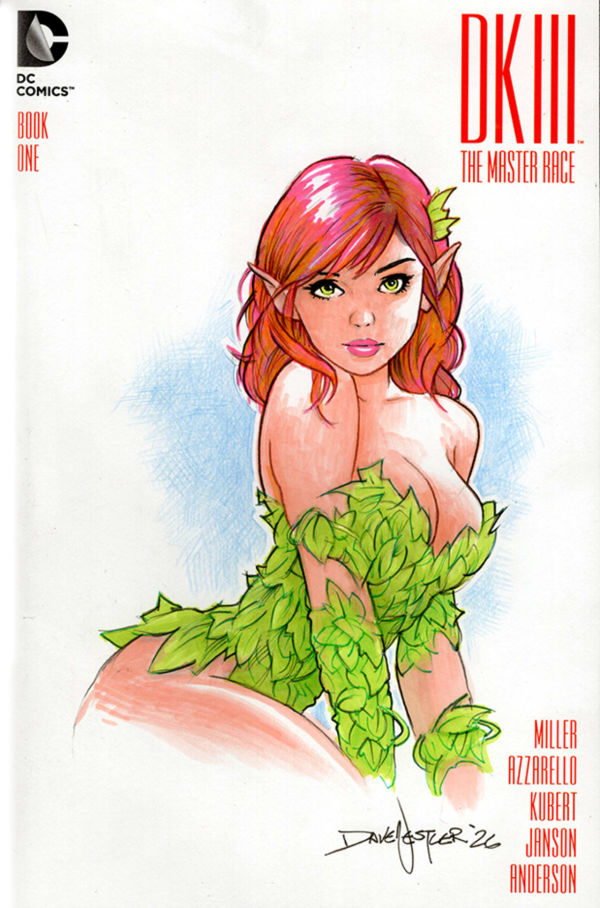 Image for "Poison Ivy" sketch cover, mixed medium