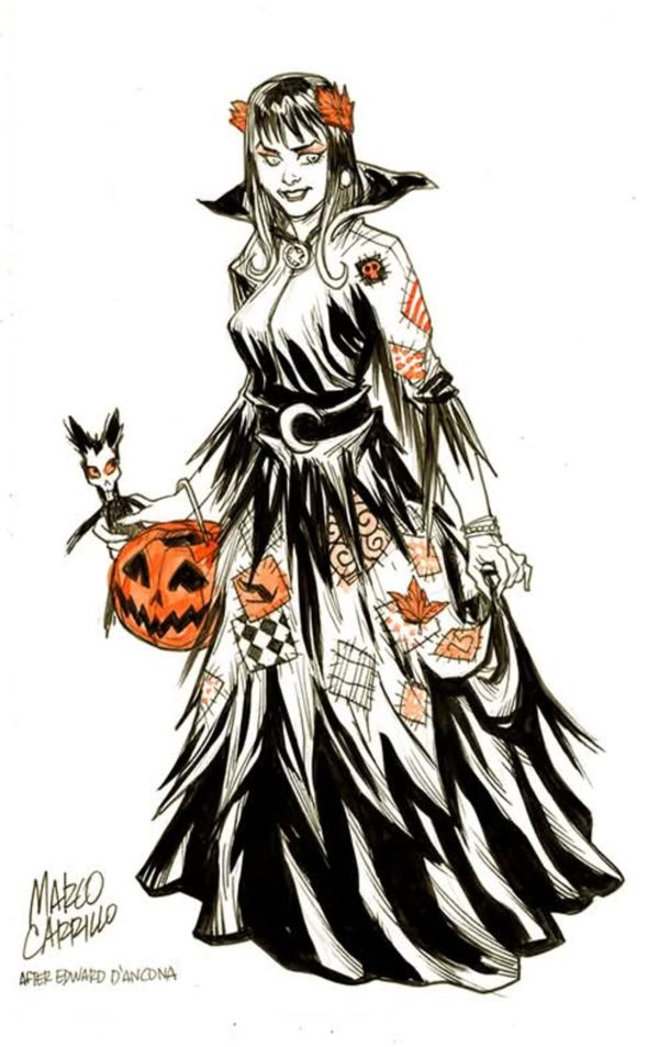 Image for Halloween Girl 6.3x9.8 inch Illustration by Marco Carrillo