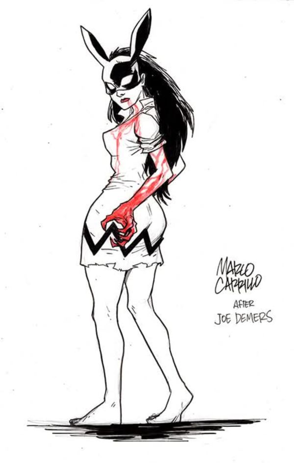 Image for Bunny Mask 6.3x9.8 inch sketch by Marco Carrillo