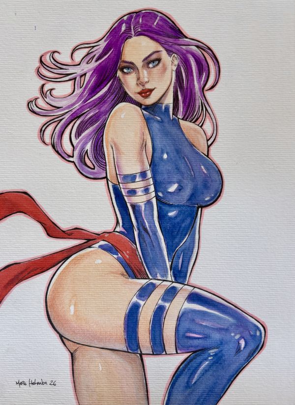 Image for Psylocke Pin Up 9x12