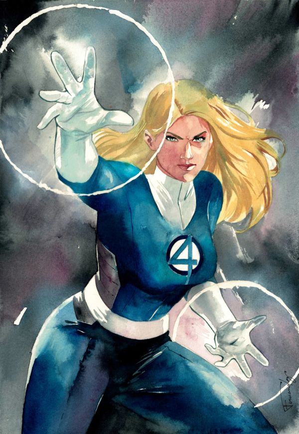 Image for Invisible Woman Watercolor Illustration