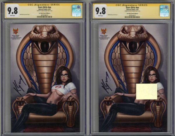 Image for GARV GIRLS SET CGC 9.8 SS SIGNED KEITH GARVEY GI JOE FAN PAGE CANVAS EDITION A/B