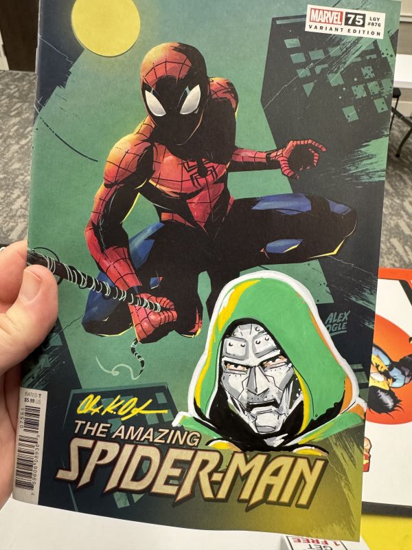 Image for Amazing Spider-Man #75 Variant Cover Featuring an Original Dr. Doom Remarque by Alex Ogle