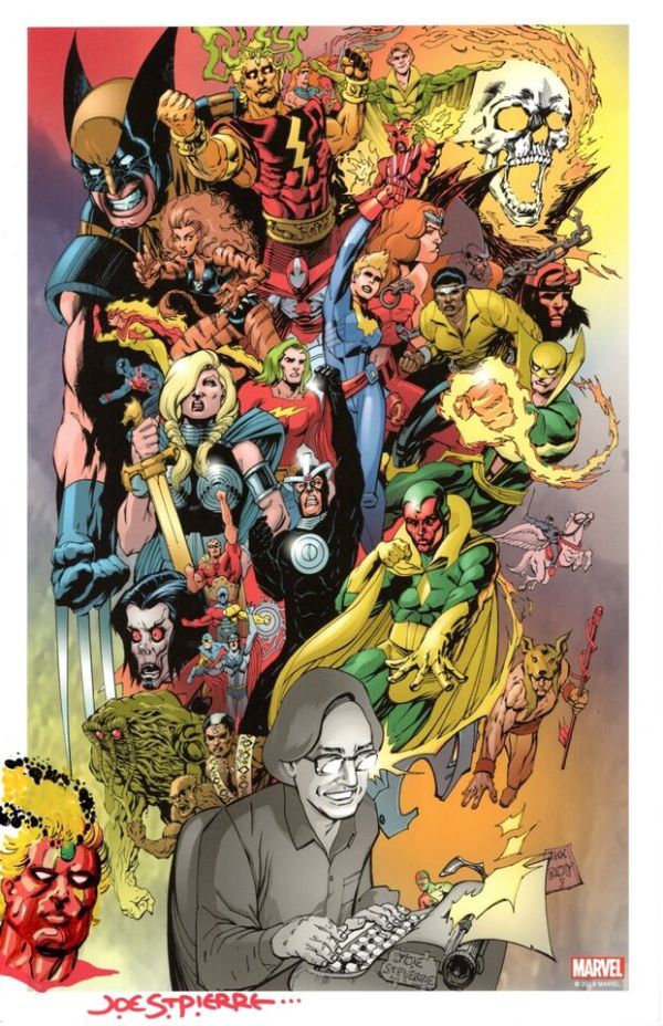 Image for MARVEL UNIVERSE BY ROY THOMAS COLOR PRINT SIGNED/REMARQUED JOE ST. PIERRE