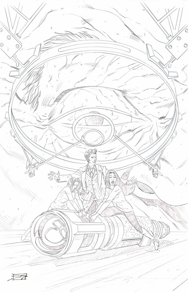 Image for Doctor Who Tenth Doctor Year 3, #7C Original Penciled Cover by Blair Shedd