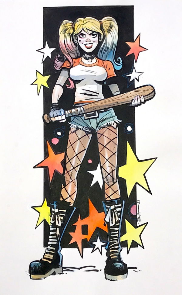 Image for Uniquely Graphic Harley Quinn art by Brett Parson