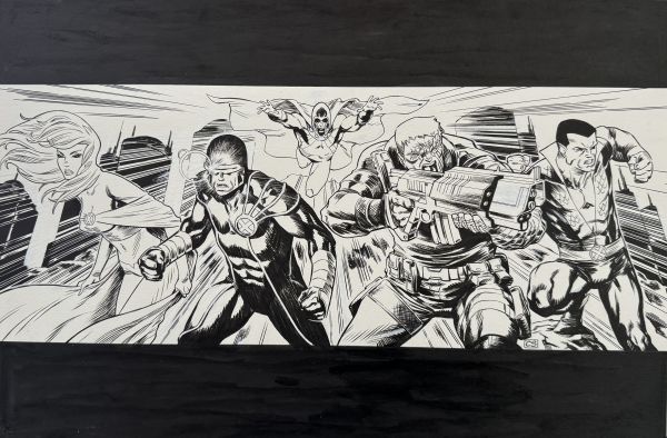 Image for X-Men Commission Piece by Cory Smith featuring Namor, Magneto, Emma Frost, Cable and Cyclops
