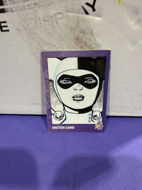 Image for Harley Quinn sketch card by Arthur Adams