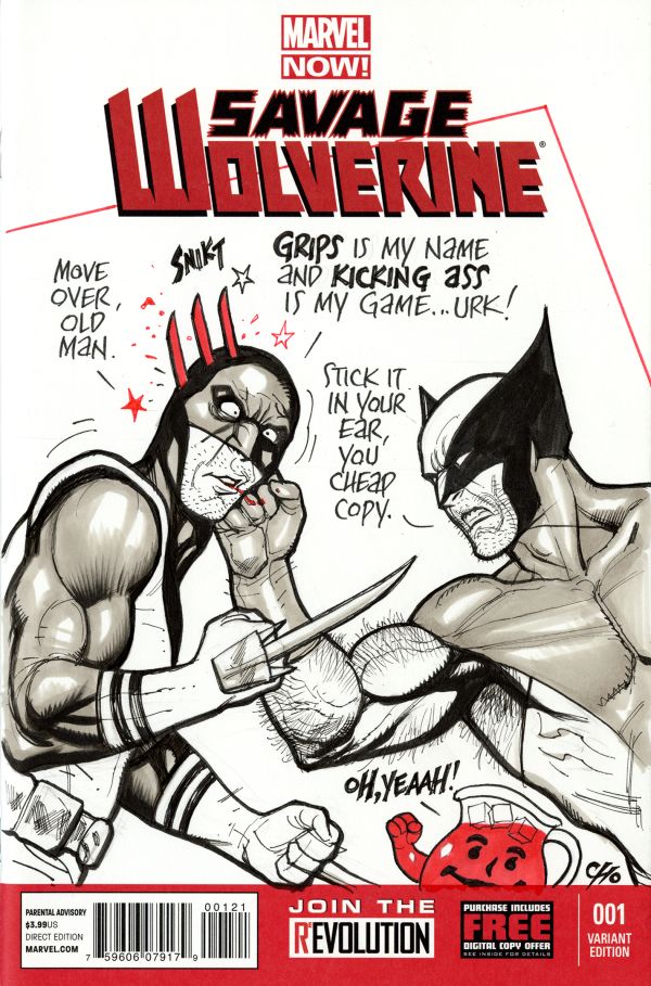 Image for Wolverine Vs Grips Sketch Cover by Frank Cho