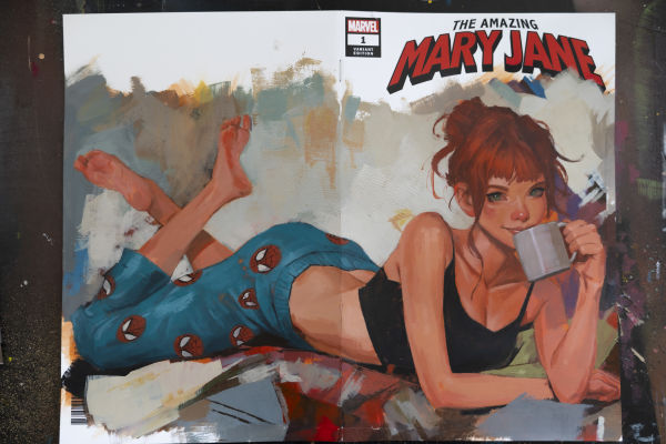 Image for MJ - Acrylics on blank variant cover