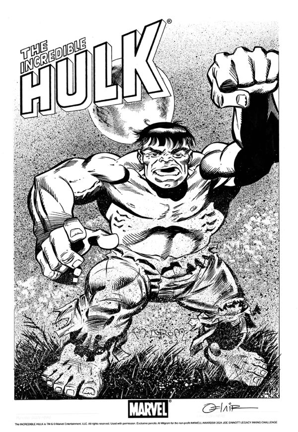 Image for Sinnott Legacy Inking Challenge Hulk signed Al Milgrom/Oclair Albert